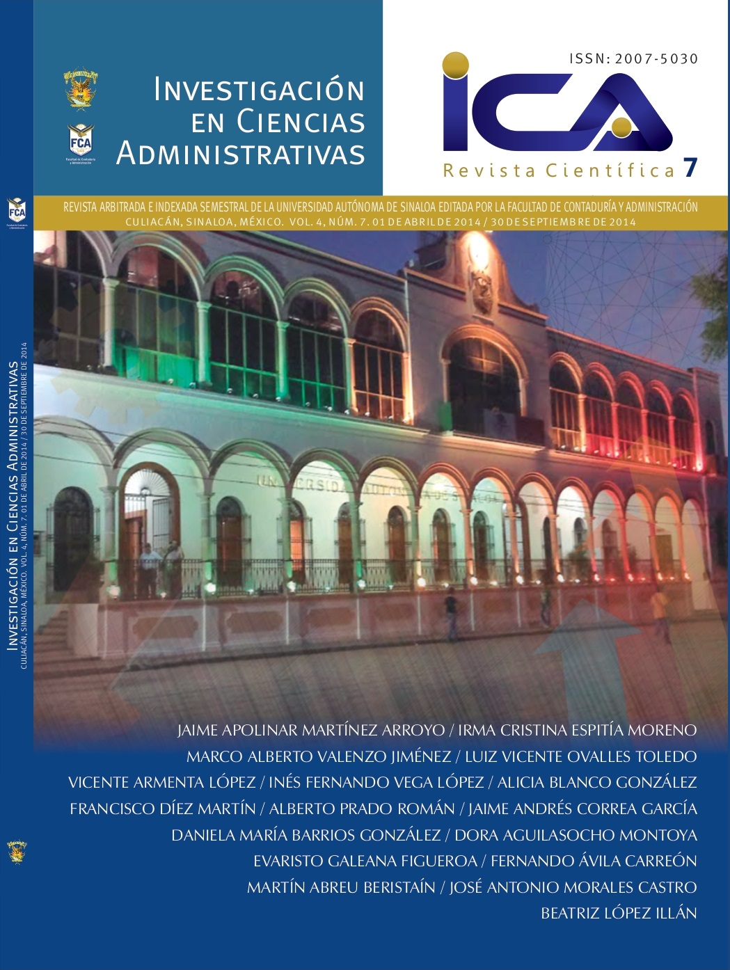 Portada: Investigación en Ciencias Administrativas