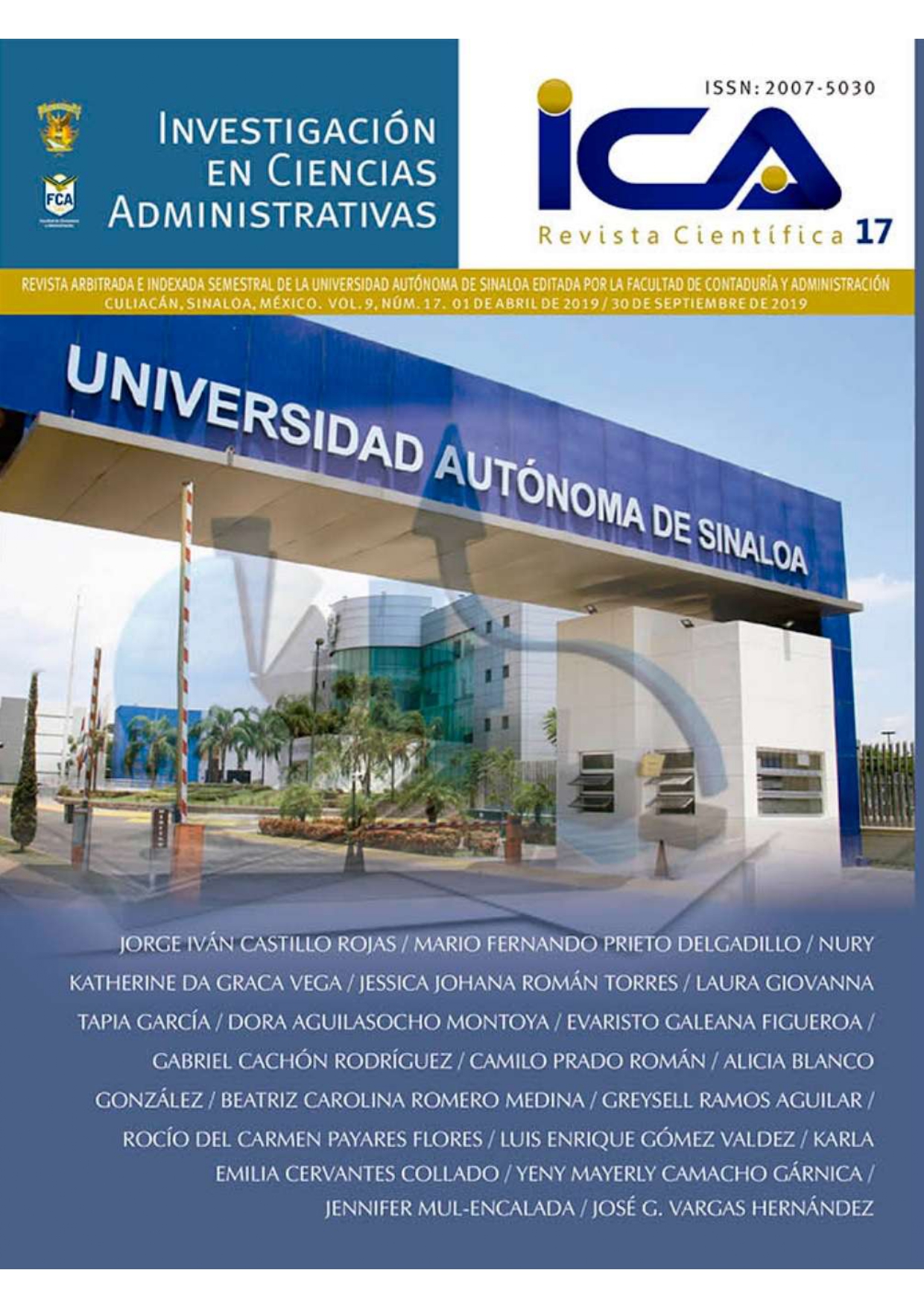Portada: Investigación en Ciencias Administrativas