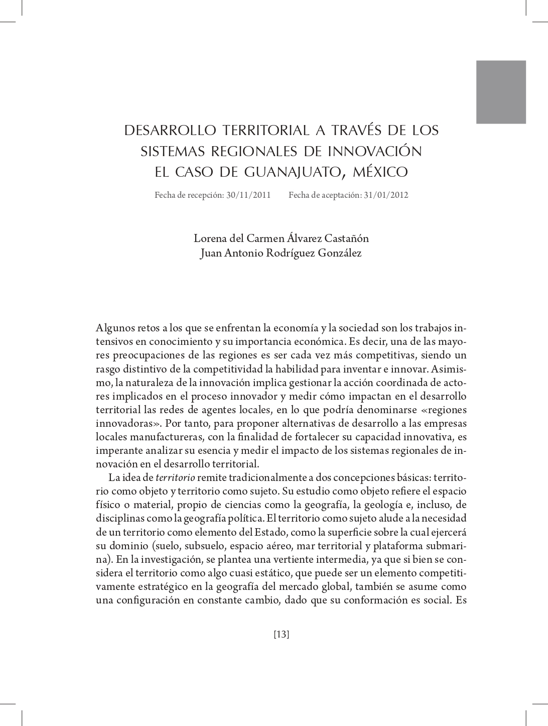 Portada Desarrollo territorial a través de los sistemas regionales de innovación el caso de Guanajuato, México.