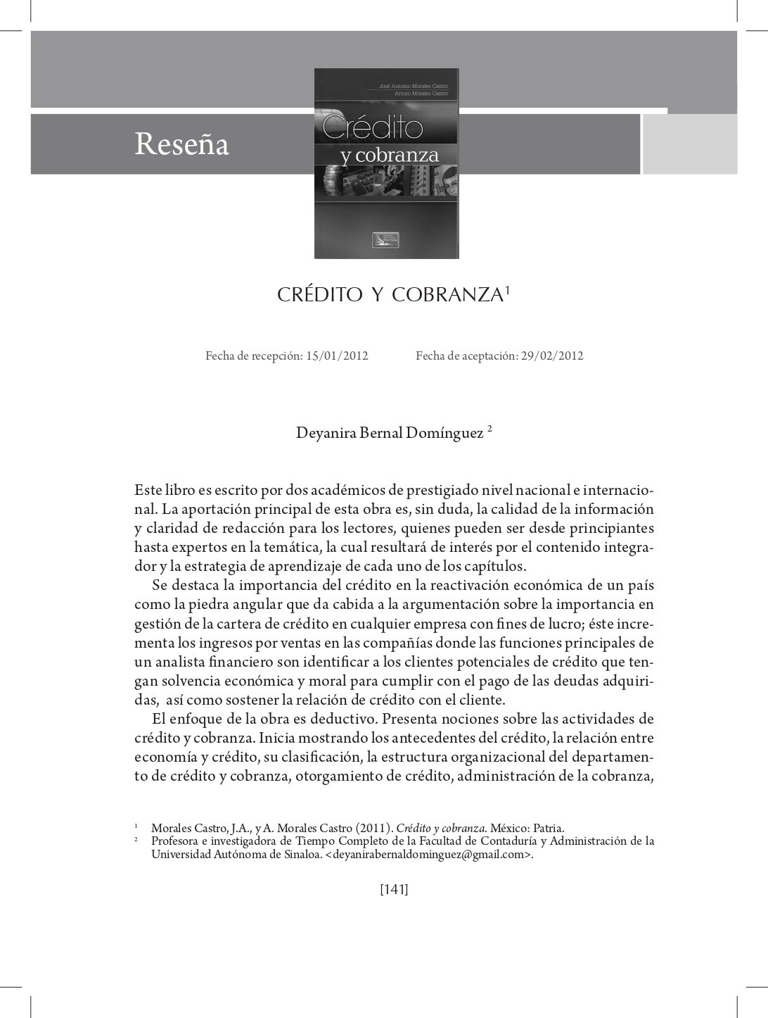 Portada Crédito y cobranza