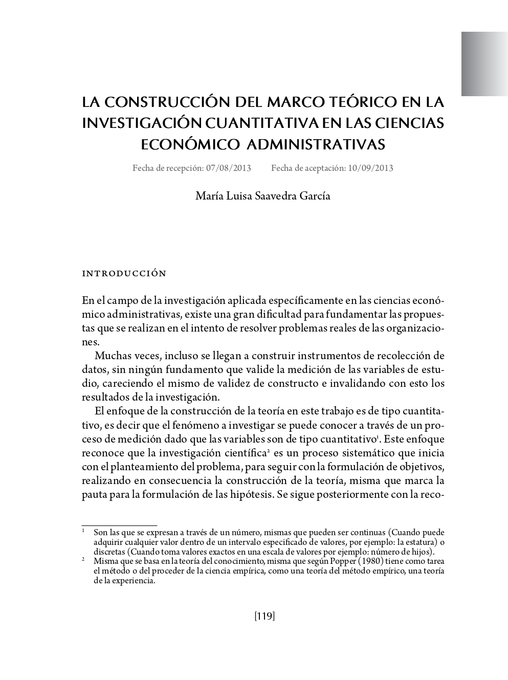 Portada La construcción del marco teórico en la investigación cuantitativa en las ciencias económico administrativas