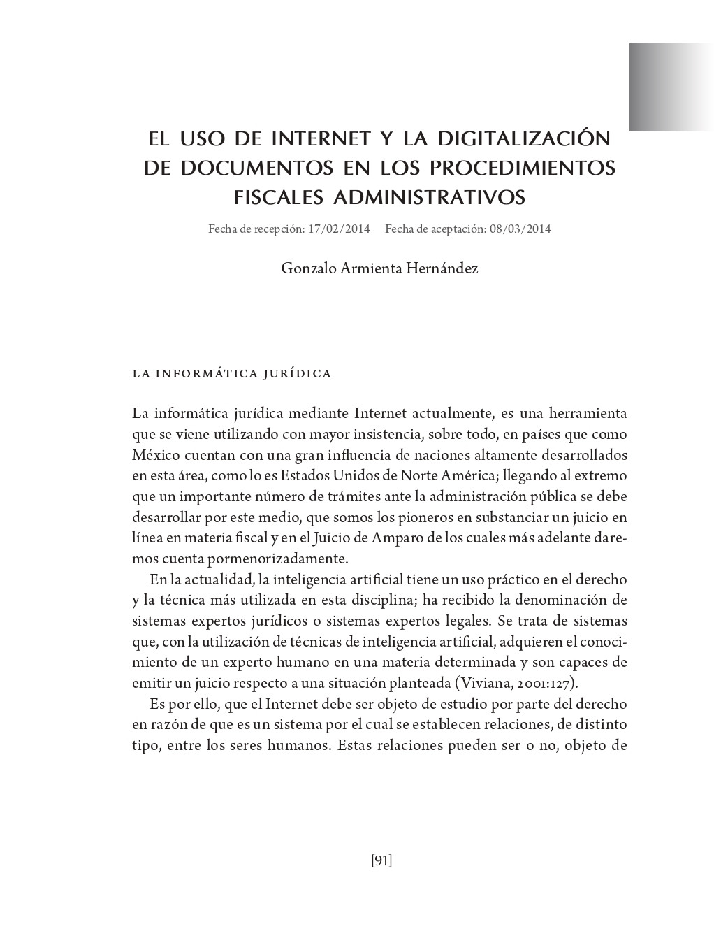 Portada El uso de internet y la digitalización de documentos en los procedimientos fiscales administrativos