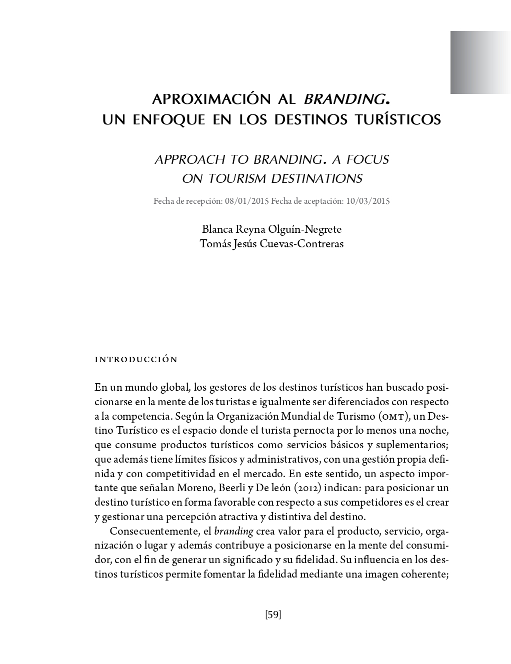 Portada Aproximación al branding. Un enfoque en los destinos turísticos
