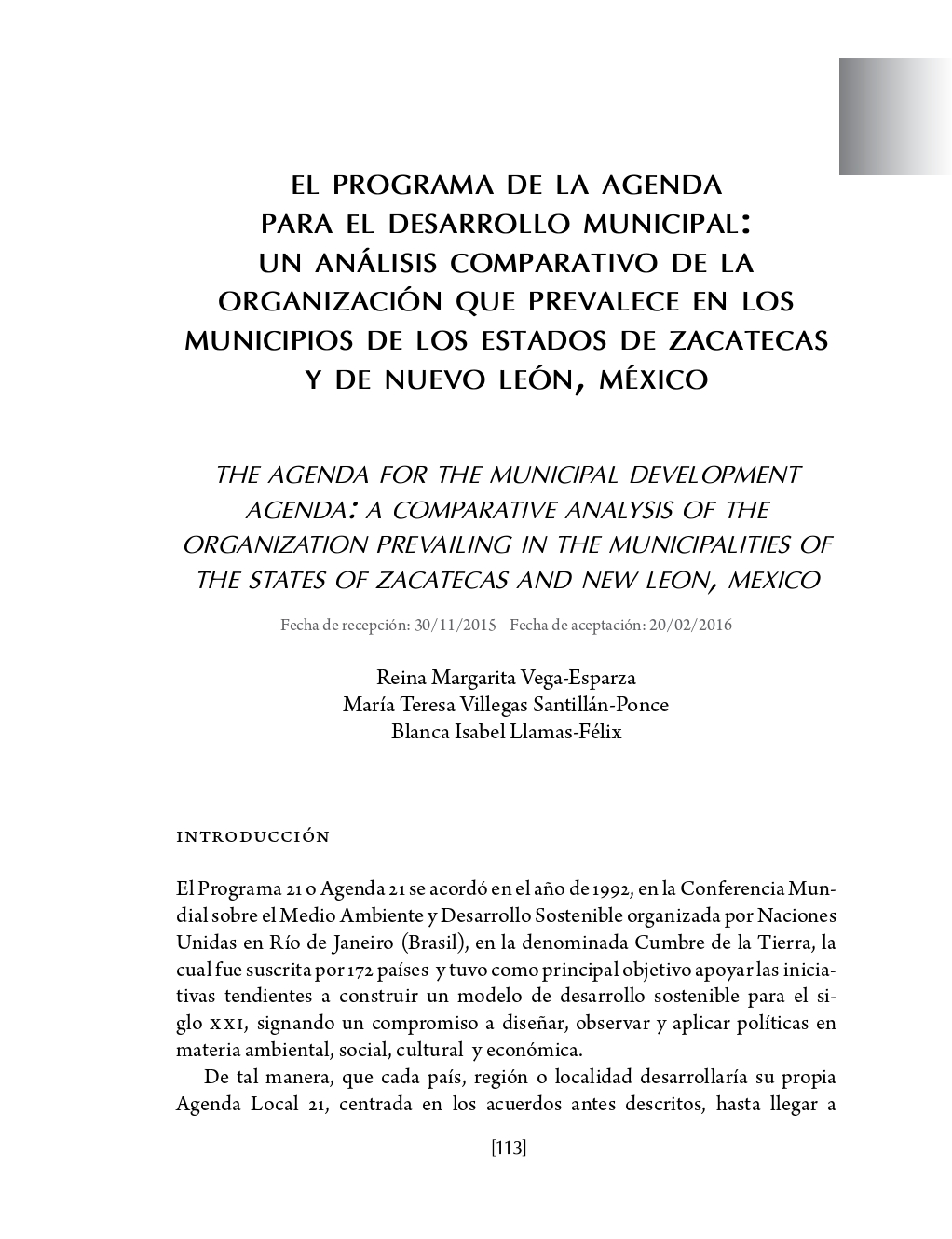 Portada El programa de la agenda para el desarrollo municipal: un análisis comparativo de la organización que prevalece en los municipios de los estados de Zacatecas y de Nuevo León, México