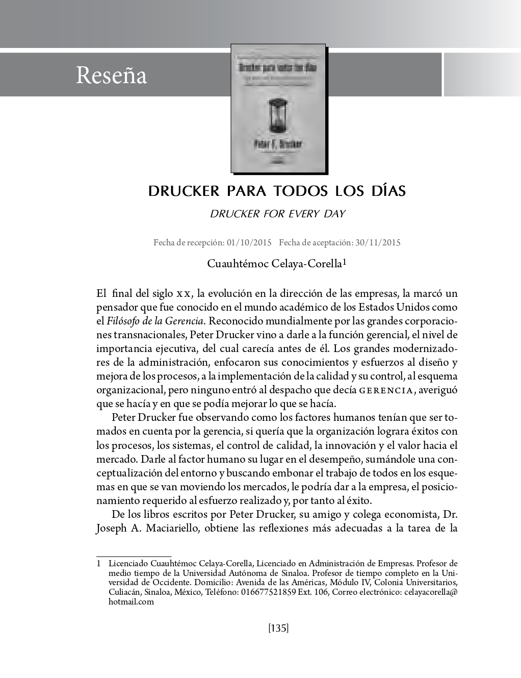 Portada Drucker para todos los días