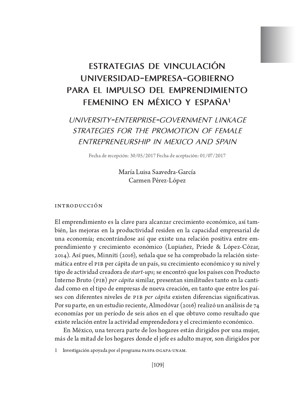 Portada Estrategias de vinculación universidad-empresa-gobierno para el impulso del emprendimiento femenino en México y España