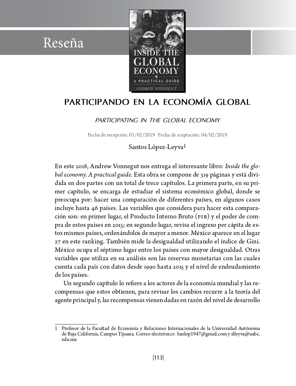 Portada Participando en la economía global