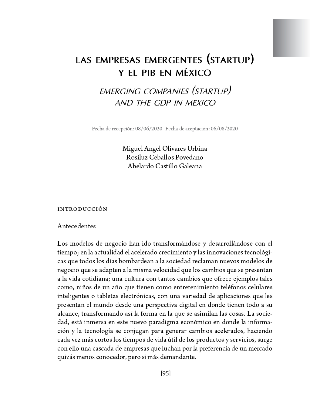 Portada Las empresas emergentes (startup) y el PIB en México