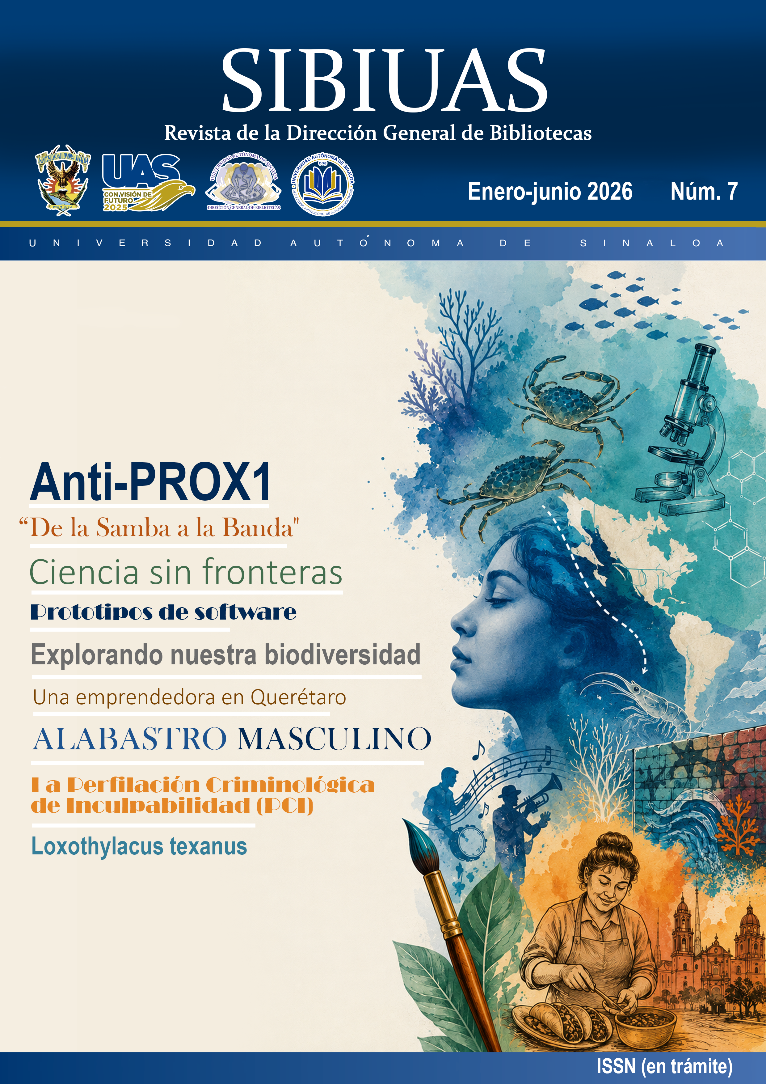 Portada  Núm. 7 (2026): SIBIUAS Revista de la Dirección General de Bibliotecas