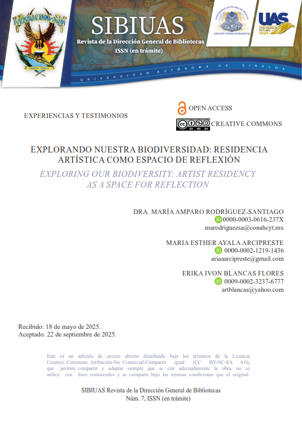 Portada Explorando nuestra biodiversidad residencia artística como espacio de reflexión
