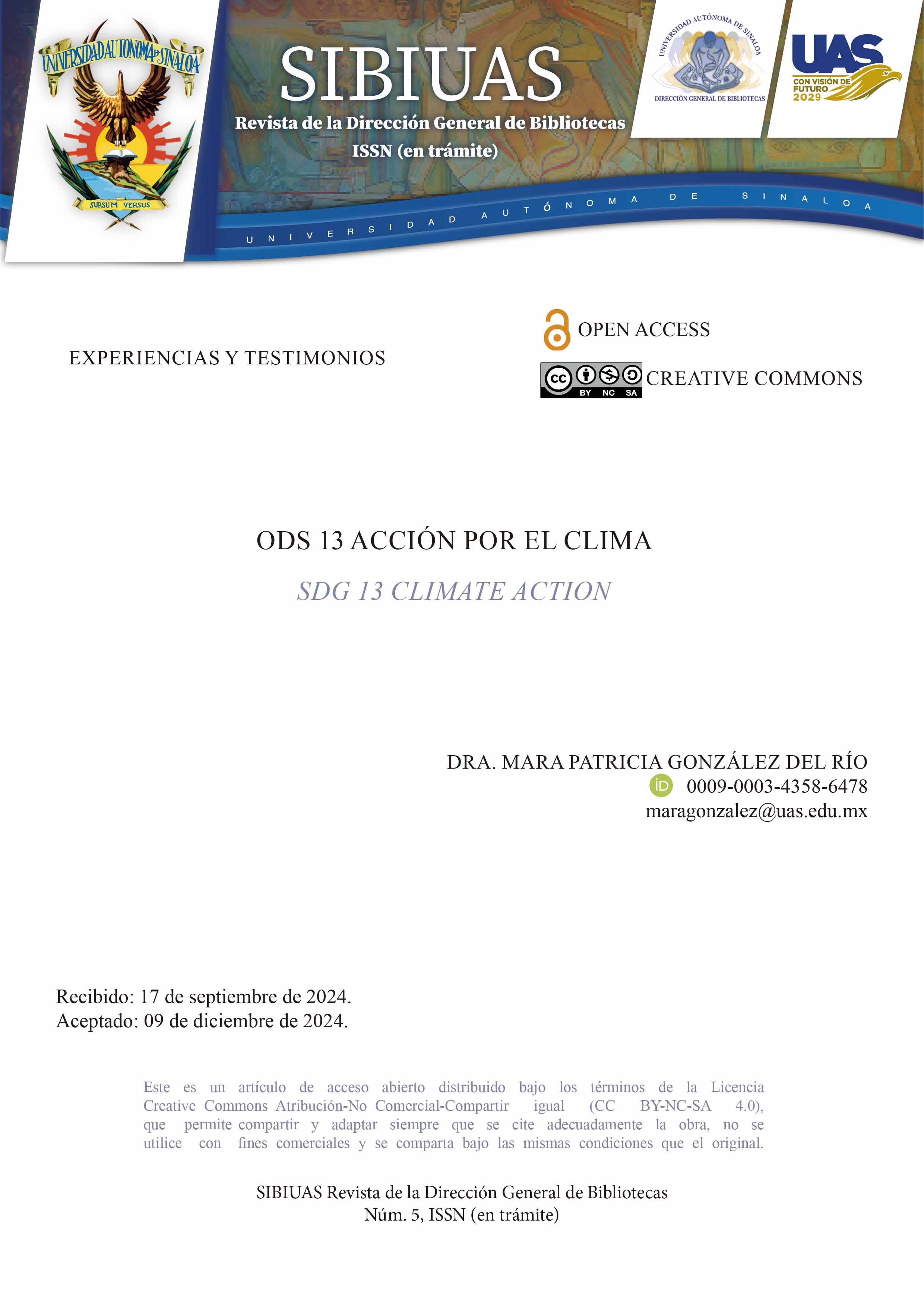 Portada ODS 13 Acción por el clima