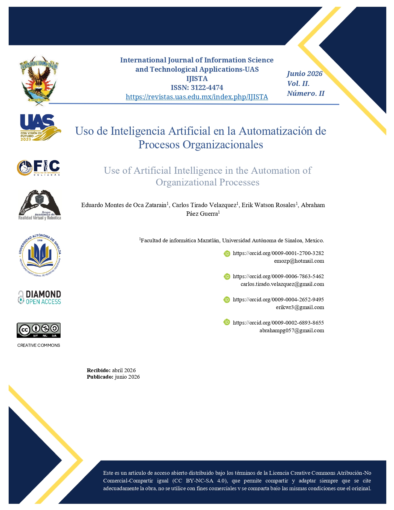Uso de Inteligencia Artificial en la Automatización de Procesos Organizacionales