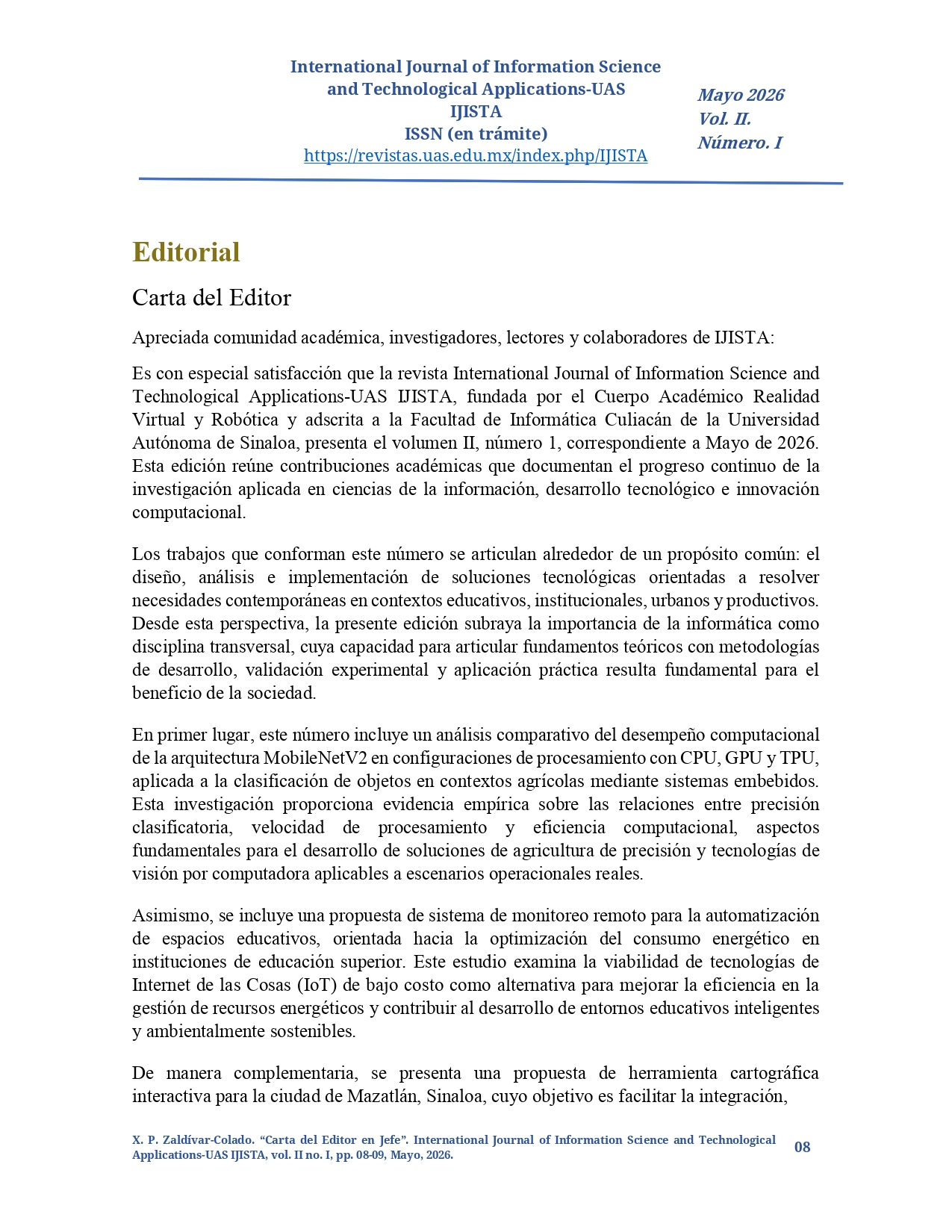 Carta del Editor
