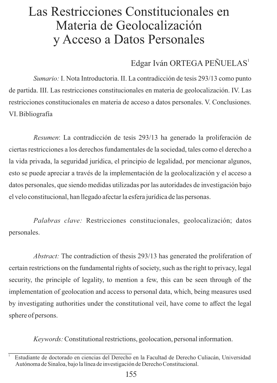 Las Restricciones Constitucionales en Materia de Geolocalización y Acceso a Datos Personales