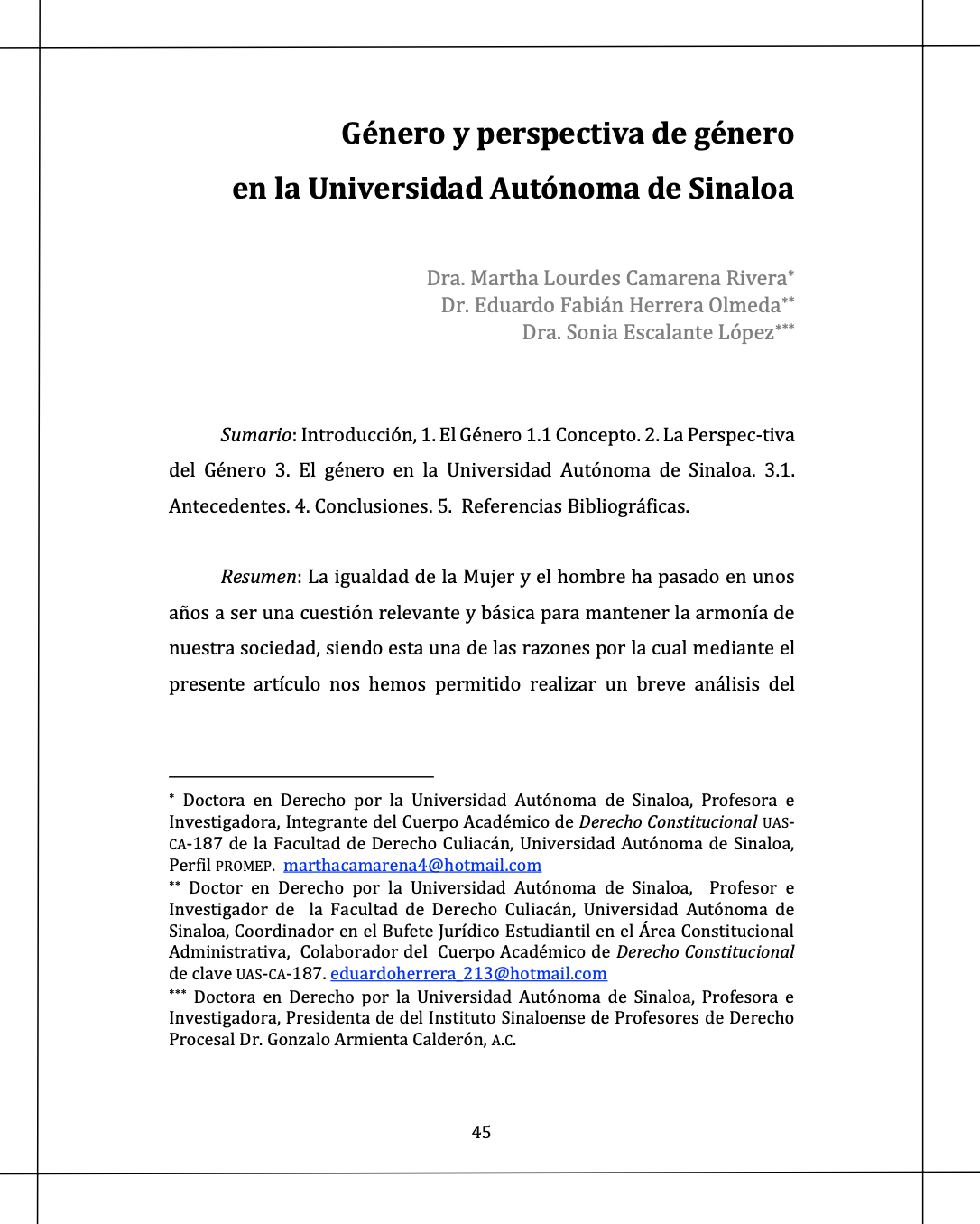 Portada JUS Revista Jurídica Cuerpo Académico de Derecho Constitucional Facultad de Derecho Culiacán