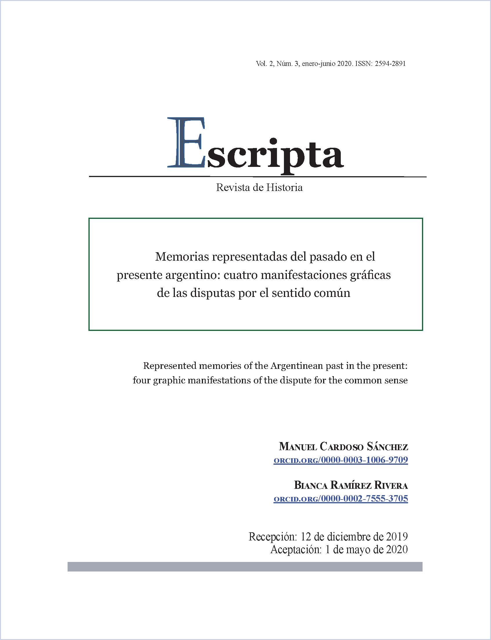 Memorias representadas del pasado en el presente argentino: cuatro manifestaciones gráficas de las disputas por el sentido común