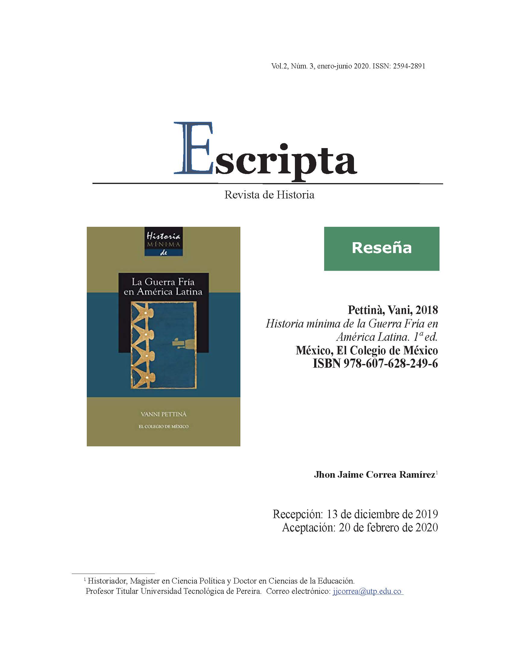 Historia mínima de la Guerra Fría en América Latina