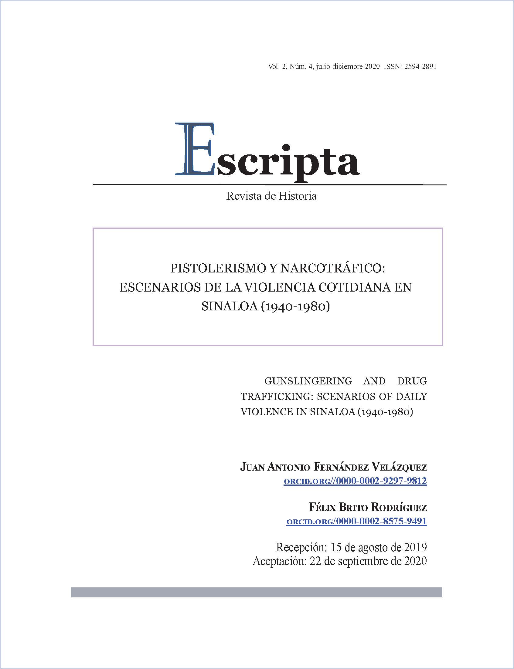 Pistolerismo y narcotráfico: escenarios de la violencia cotidiana en Sinaloa (1940-1980)