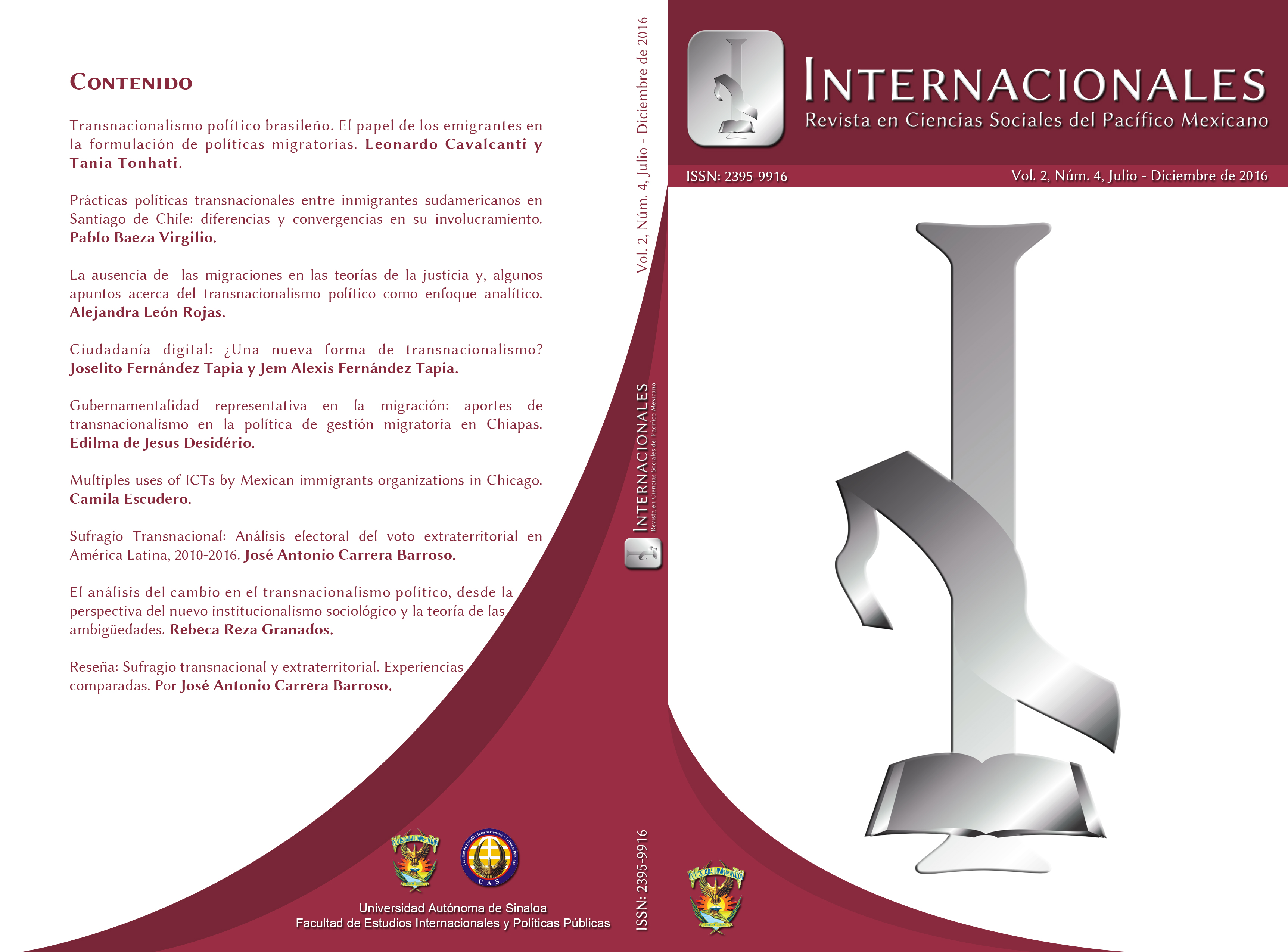 Sufragio Transnacional: Análisis electoral del voto extraterritorial en América Latina, 2010-2016.